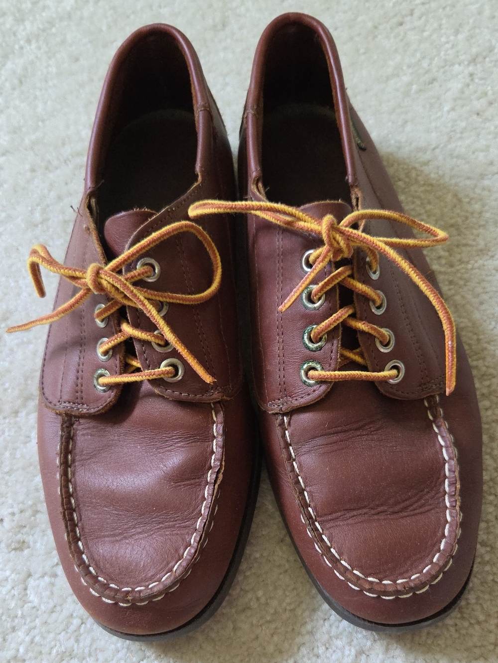 Mens St. John's Bay Brown Leather Boat Shoes 9M